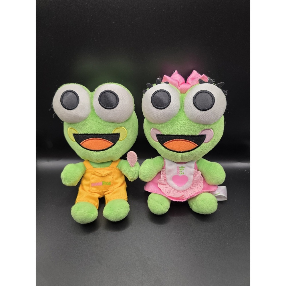 SweetFrog Frozen Yogurt Mascot Frog MTY Plush Stuffed Toy Boy And Girl
